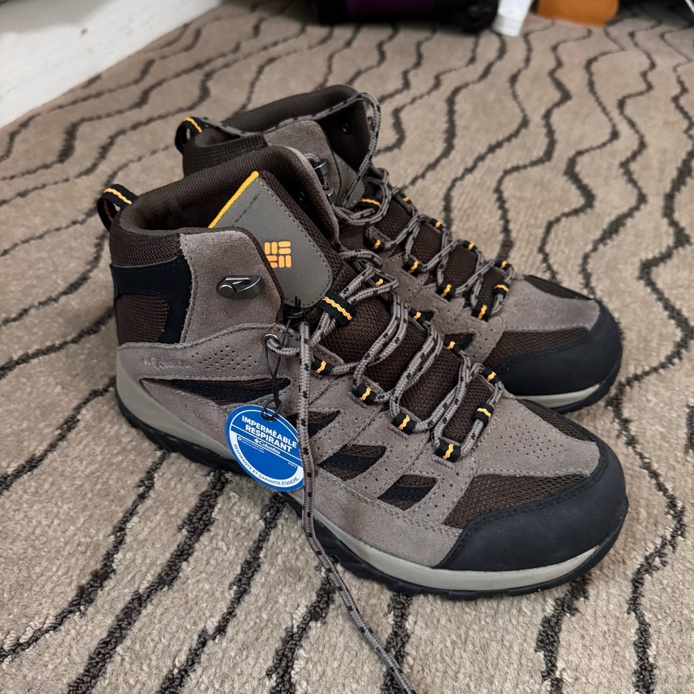 Columbia Brown and Gray Hiking Shoes with Ankle Support